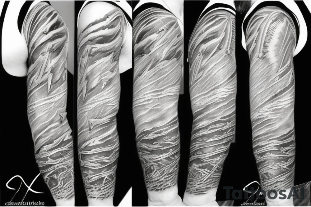 Lightning sleeve tattoo idea