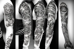Lightning sleeve tattoo idea