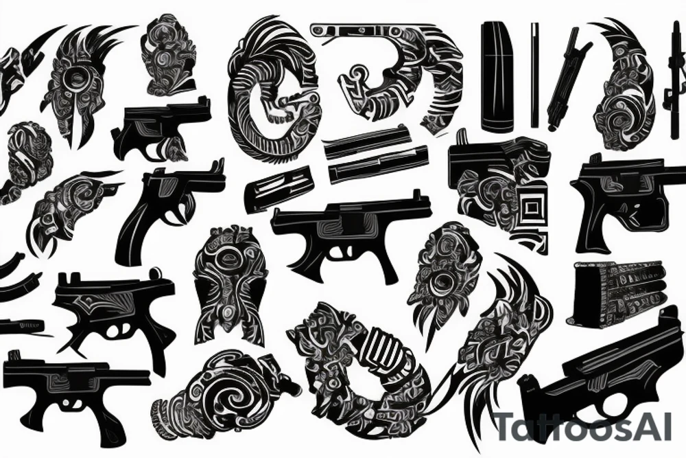Money, lighting, guns, tattoo idea