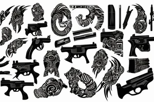 Money, lighting, guns, tattoo idea
