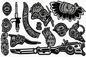 Money, lighting, guns, tattoo idea