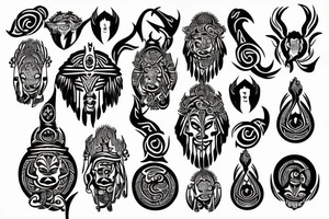 Divine protection tattoo idea