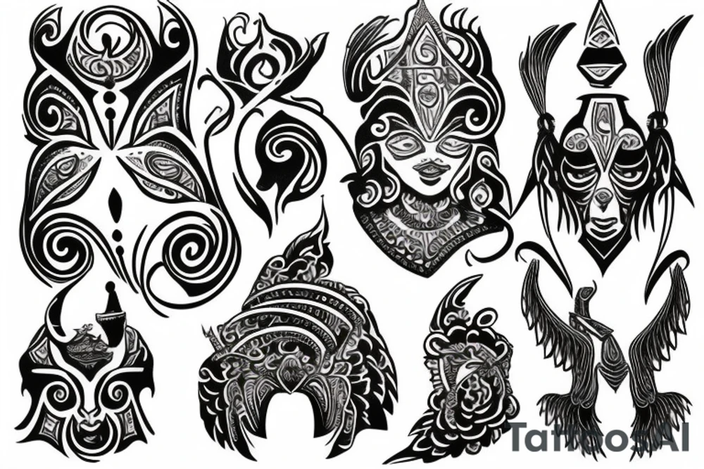Divine protection tattoo idea