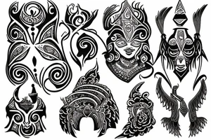 Divine protection tattoo idea