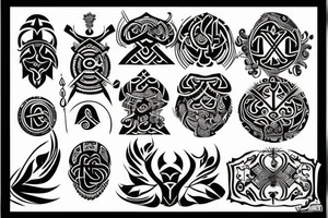Divine protection tattoo idea