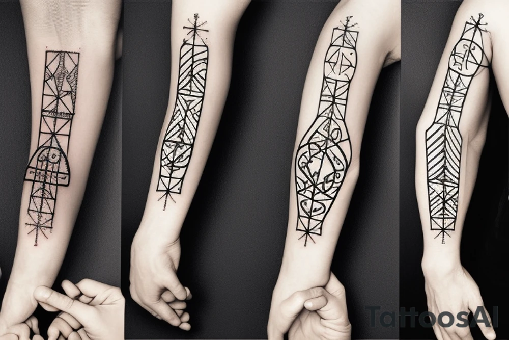 Divine protection runes tattoo idea