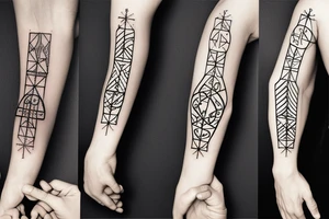 Divine protection runes tattoo idea