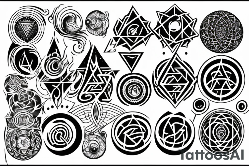 Divine protection magic circle tattoo idea