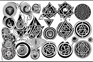 Divine protection magic circle tattoo idea