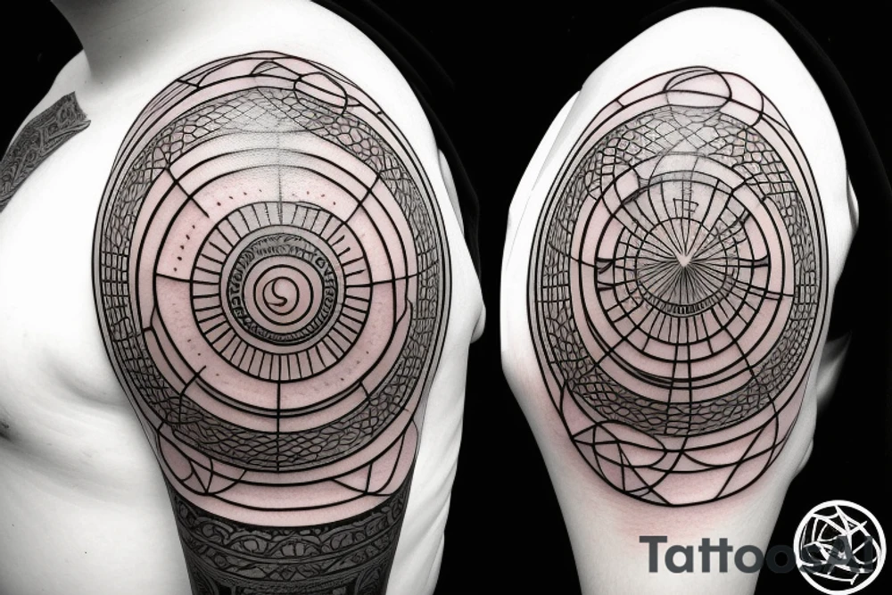 Divine protection magic circle tattoo idea