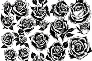 Thorny rose bush full back tattoo idea