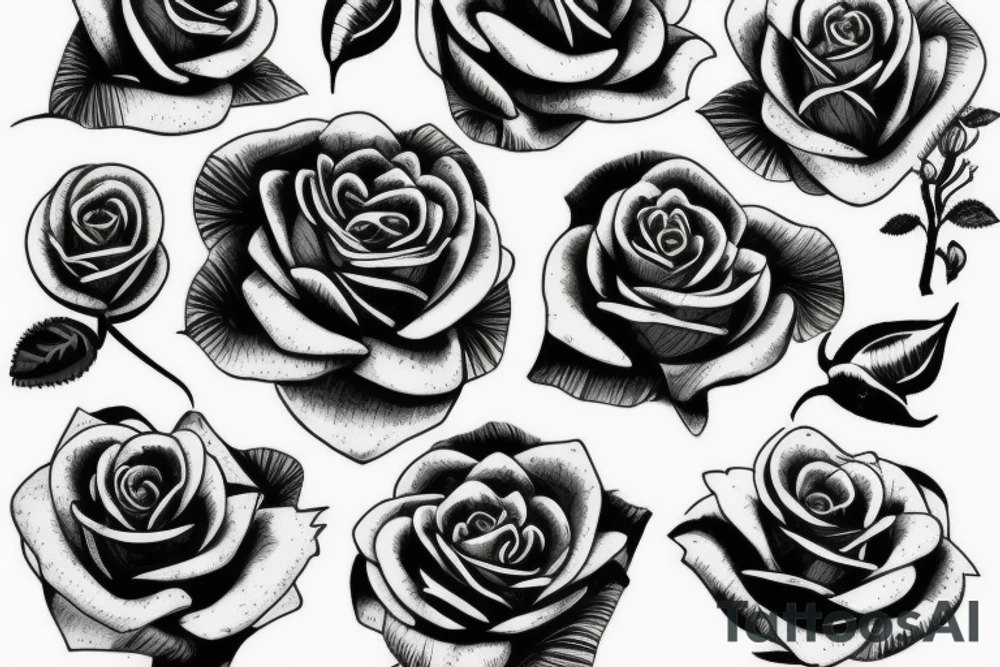 Thorny rose bush full back tattoo idea