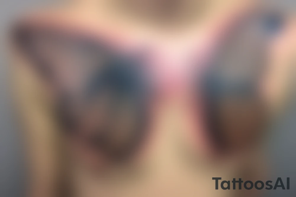 A moth with the letter G in the wings tattoo idea