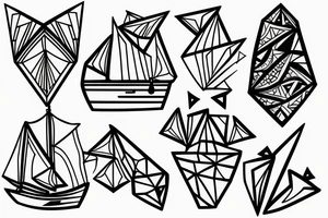 paper boat tattoo idea