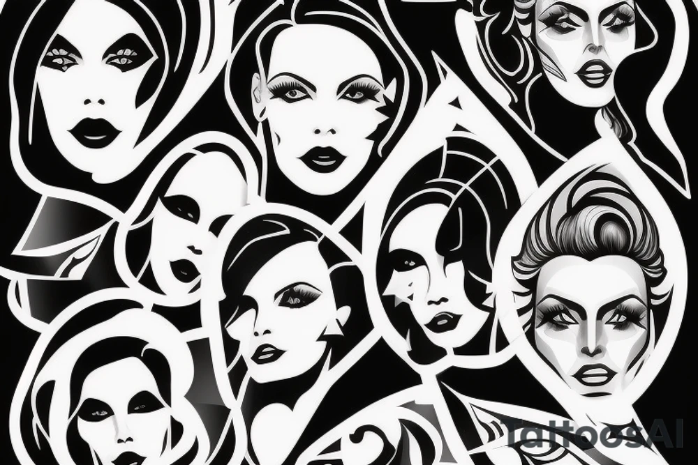 Star lady glamorous headshot tattoo idea