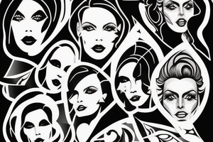 Star lady glamorous headshot tattoo idea