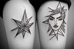 Stars for eyes lady naturally cool mullet tattoo idea