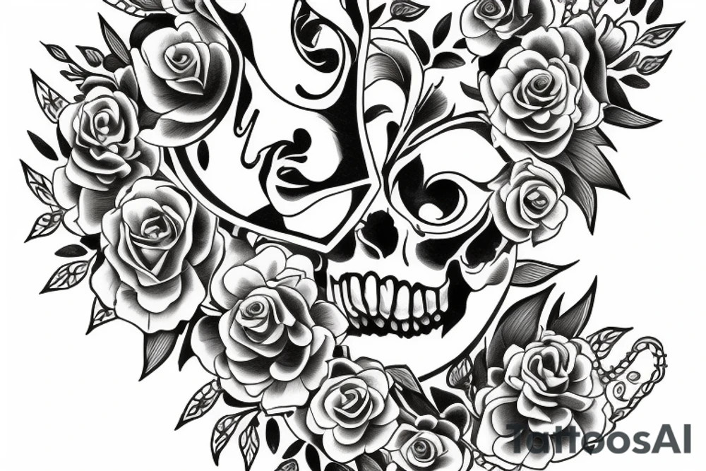 A goblet with flowers on it tattoo idea