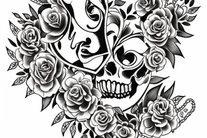 A goblet with flowers on it tattoo idea