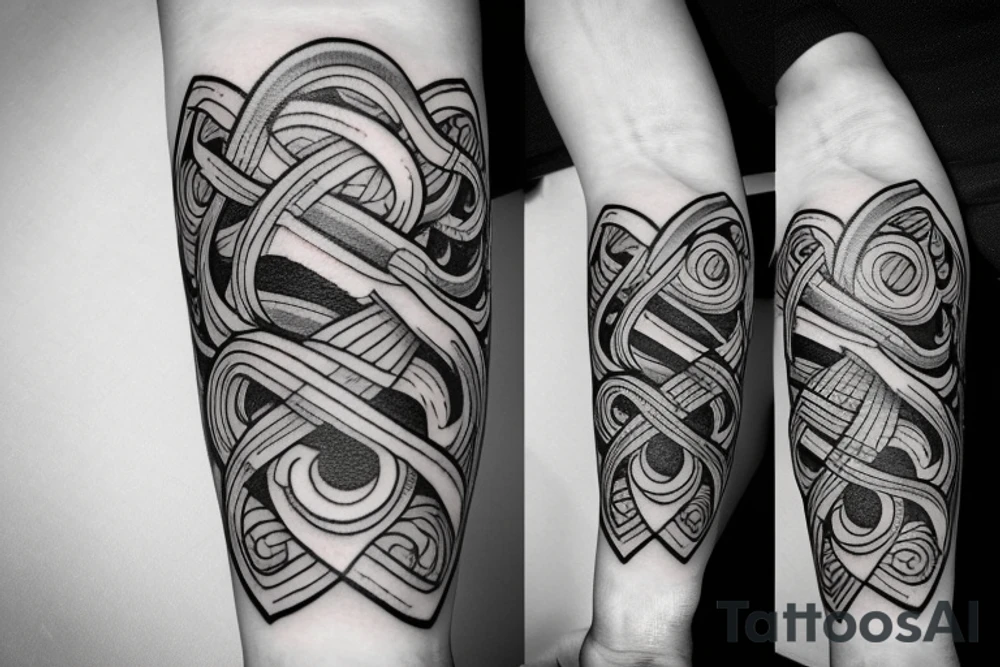 Infinity with cancer zodiac sign tattoo idea