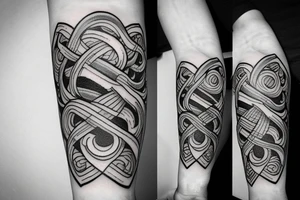 Infinity with cancer zodiac sign tattoo idea