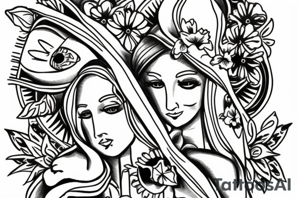 Mother mary tattoo idea