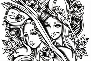 Mother mary tattoo idea
