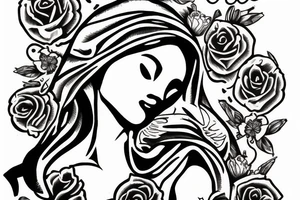 Mother mary tattoo idea