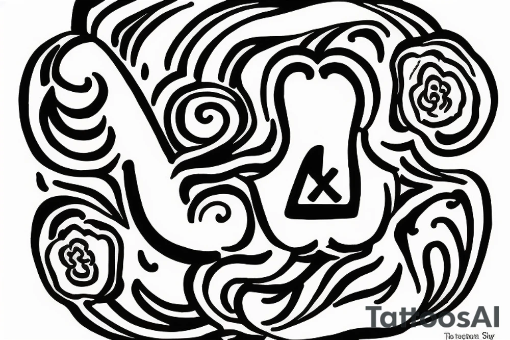 Karma symbol with LIBRA Sign tattoo idea