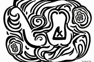 Karma symbol with LIBRA Sign tattoo idea
