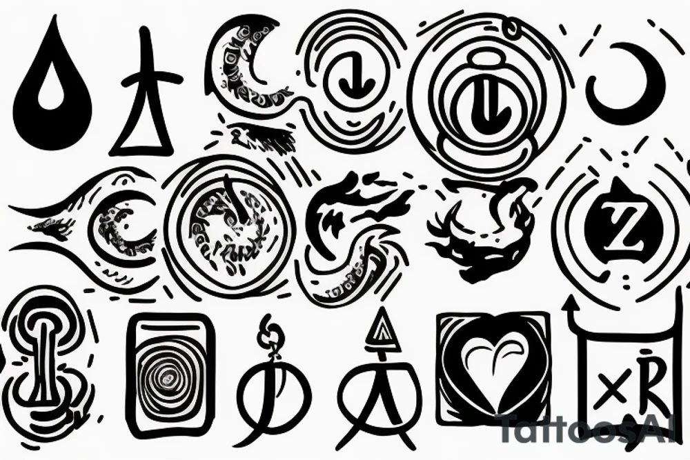 Karma symbol with LIBRA Sign tattoo idea