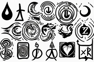 Karma symbol with LIBRA Sign tattoo idea
