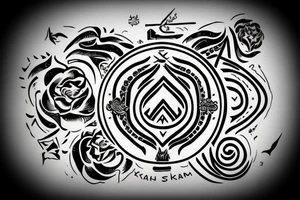 Karma symbol with LIBRA Sign tattoo idea