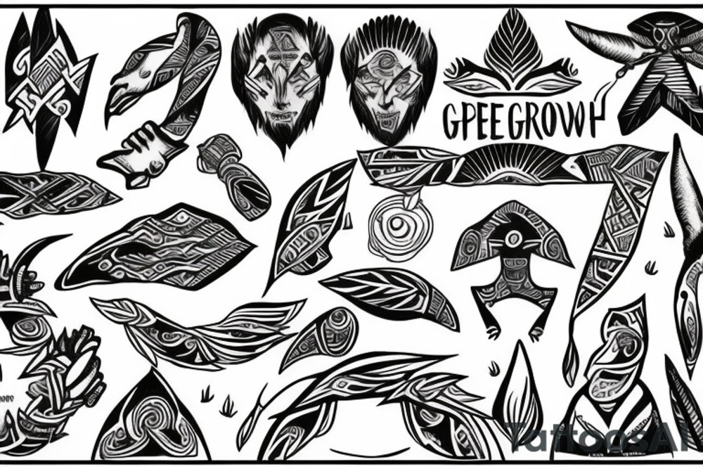 Shows growth, strength and freedom tattoo idea