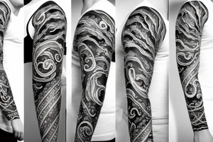 Sea creature sleeve tattoo idea