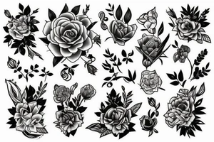 sneak and flowers tattoo idea