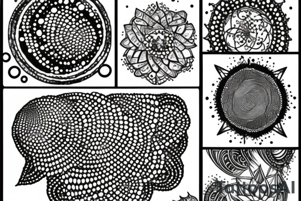 dot work saturn tattoo idea