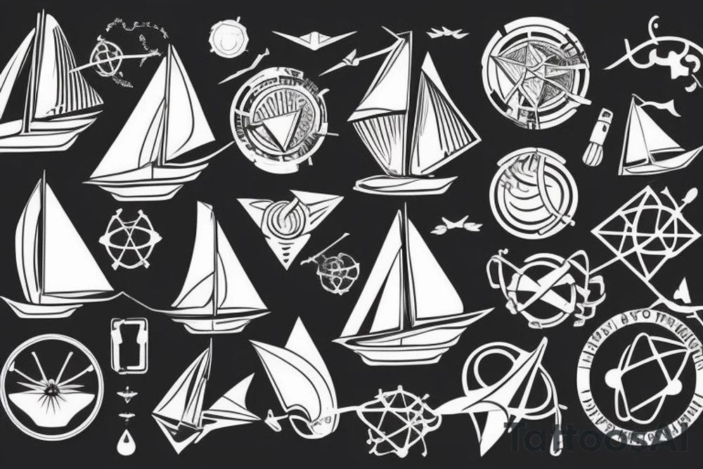 future, science, crypto, travel, sailing, trading tattoo idea