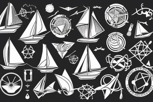 future, science, crypto, travel, sailing, trading tattoo idea