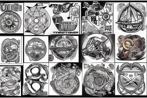 future, science, crypto, travel, sailing, trading, money, power, extreme sport tattoo idea