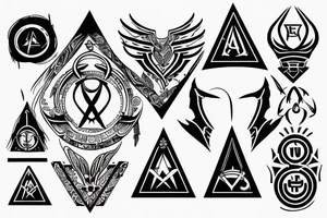 Brotherhood with Masonic symbol tattoo idea