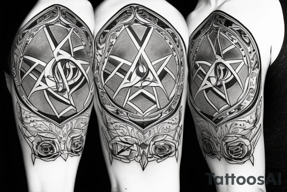 Brotherhood with Masonic symbol tattoo idea