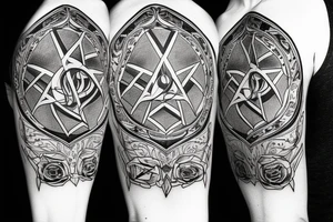 Brotherhood with Masonic symbol tattoo idea