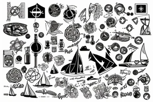 future, Germany, Ukraine, science, crypto, travel, sailing, trading, money, power, extreme sport tattoo idea