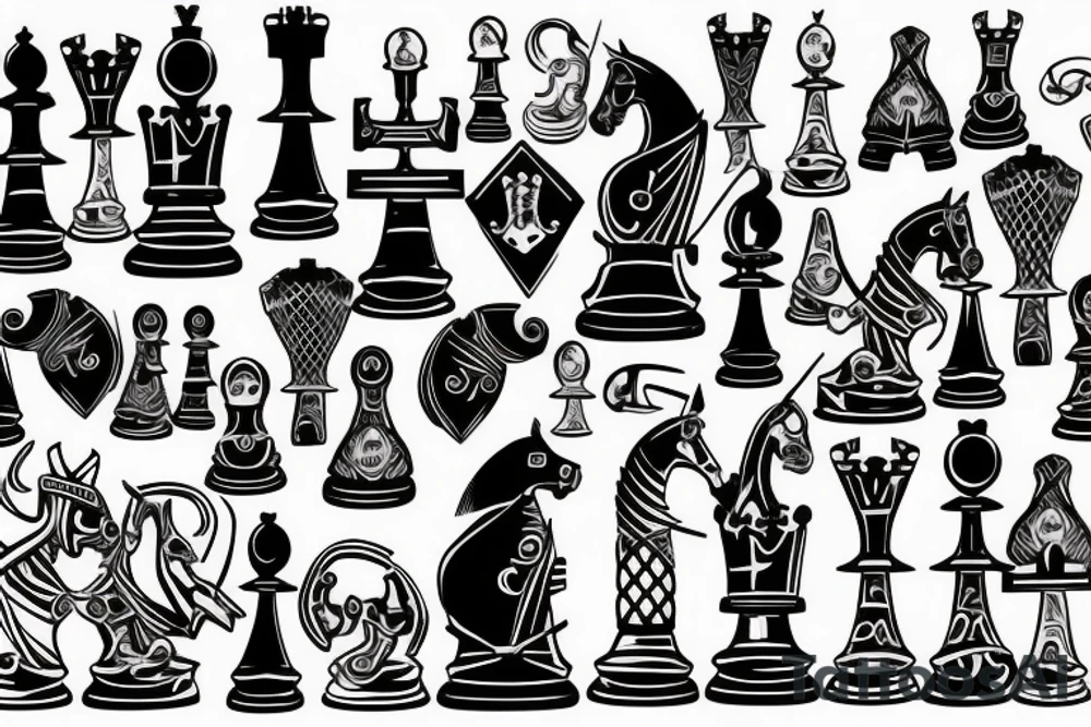 chess knight tattoo idea