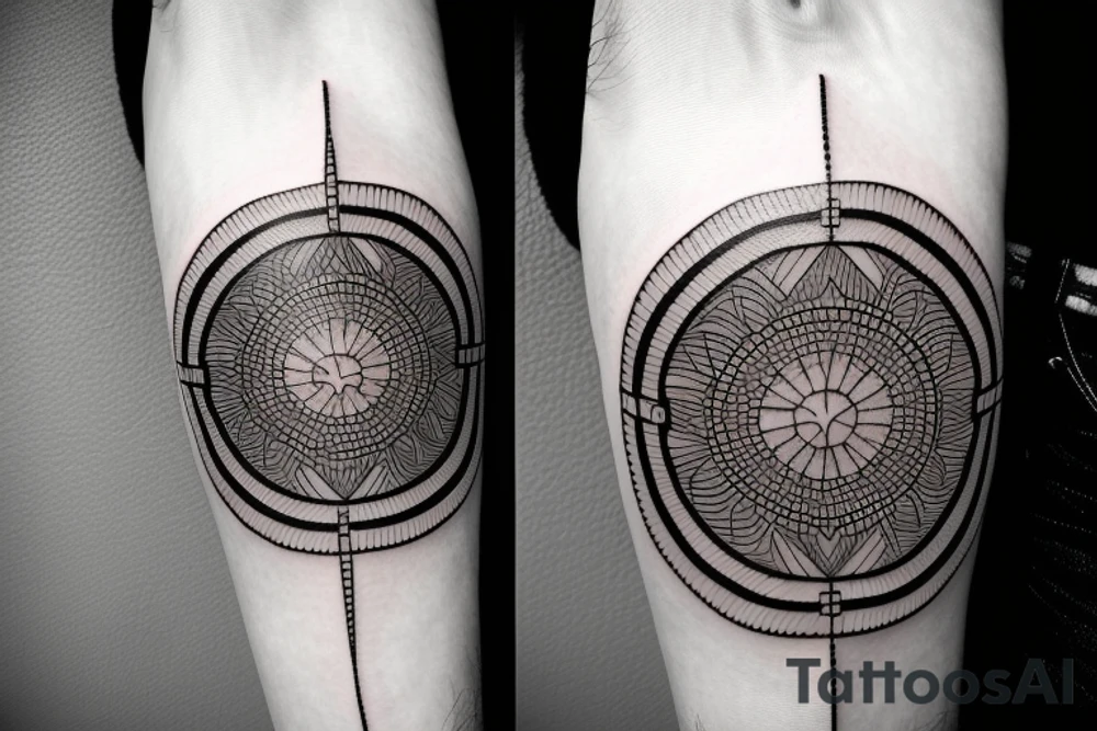 An ace with patterns in it centered on medium thick line tattoo idea An ace with patterns in it centered on medium thick line tattoo idea
