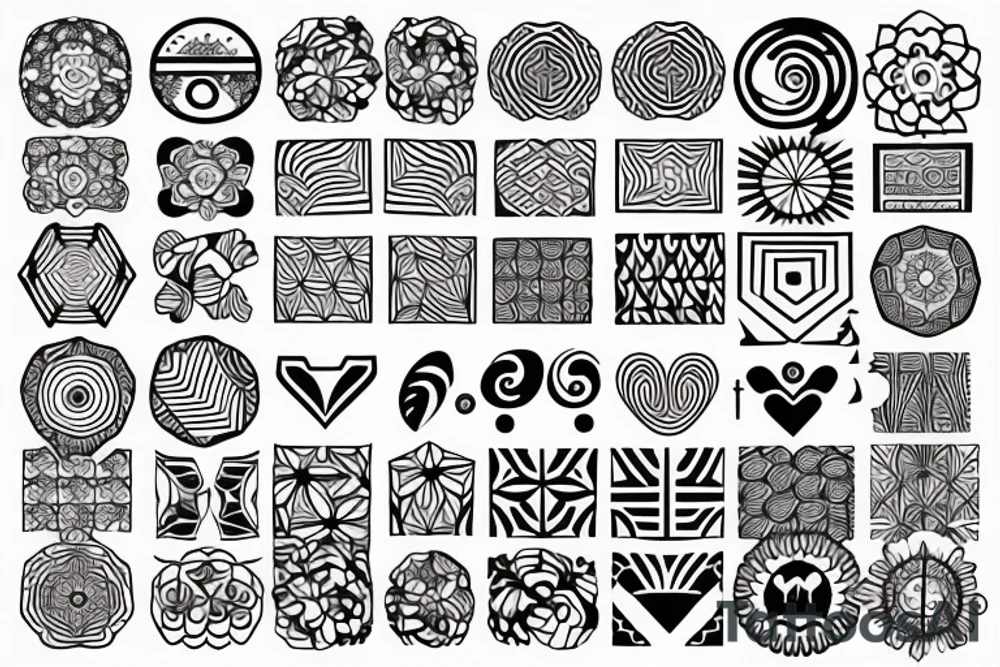 An ace with patterns in it centered on medium thick line tattoo idea An ace with patterns in it centered on medium thick line tattoo idea