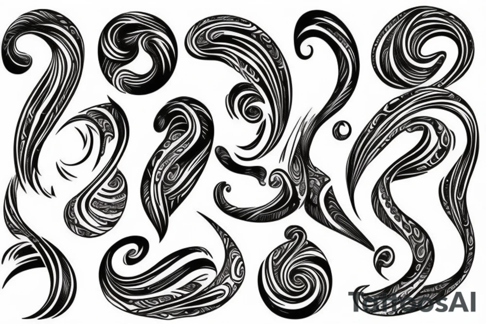 Fire swirl tattoo idea