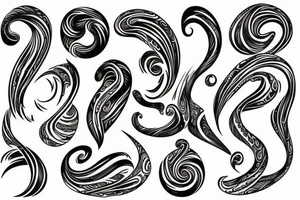 Fire swirl tattoo idea