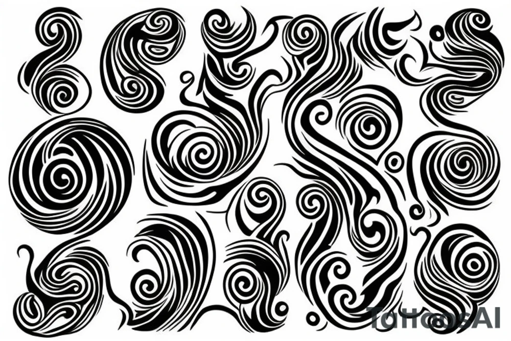 Fire swirl tattoo idea
